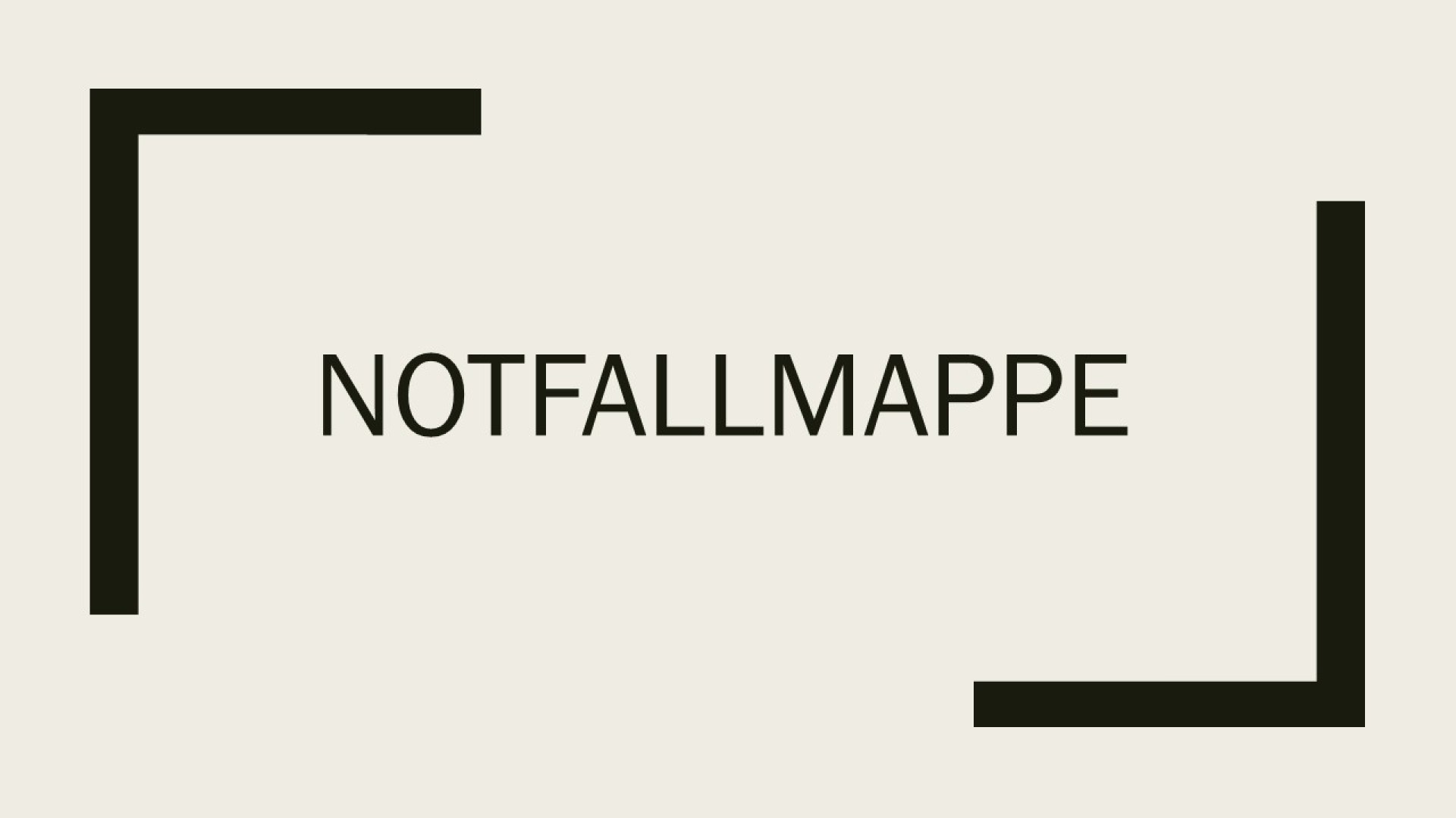 Notfallmappe